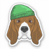 Sticker Chien avec Beanie (Recto)