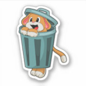 Sticker Chien avec Trashcan (Devant)