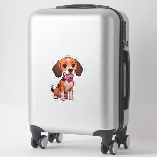 Sticker Chien beagle (Sur valise)