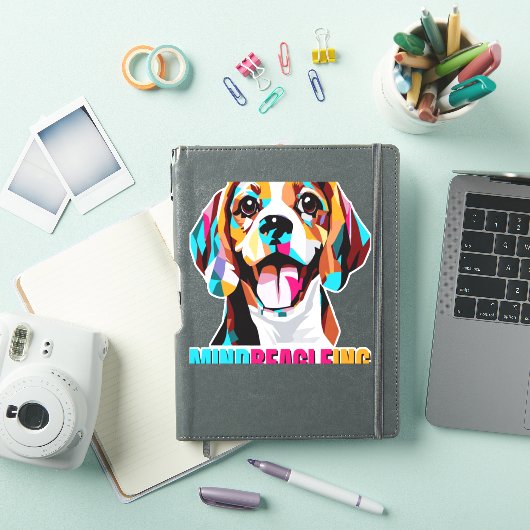 Sticker Chien Beagle de l'état d'esprit (Couverture iPad)