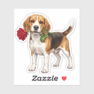 Sticker Chien Beagle Mignon
