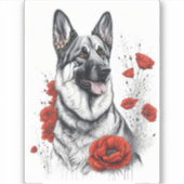 Sticker Chien berger allemand (Devant)