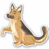 Sticker Chien berger allemand Shake Main (Devant)