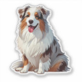 Sticker Chien berger australien (Devant)