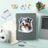 Sticker Chien berger australien de trois couleurs (Couverture iPad)