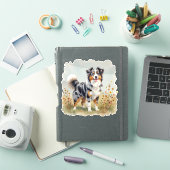 Sticker Chien Berger Australien Merle Queue Longue (Couverture iPad)