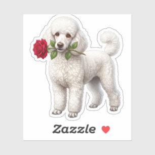 Sticker Chien Caniche Mignon