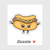 Sticker Chien-chaud de dessin animé (Feuille)