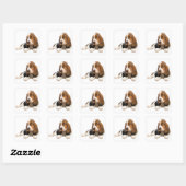 Sticker Chien Chien Chien Chien Chanté Basset Hell (Feuille)