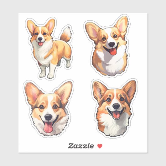 Sticker Chien Chien Chien Chien Mignonne (Feuille)