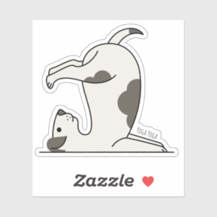 Sticker Chien - Chien de Yoga mignon Pour Amoureux des chi