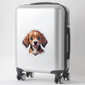 Sticker Chien chiot Beagle mignon (Sur valise)