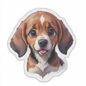 Sticker Chien chiot Beagle mignon (Devant)