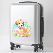 Sticker Chien chiot mignon (Sur valise)