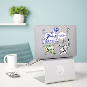 Sticker Chien, Cochons d'Inde, Thérapeute (Ordinateur portable sur le bureau)