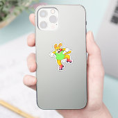 Sticker Chien comme Patineur en ligne avec Patins en ligne (Téléphone)