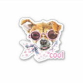 Sticker chien cool (Devant)