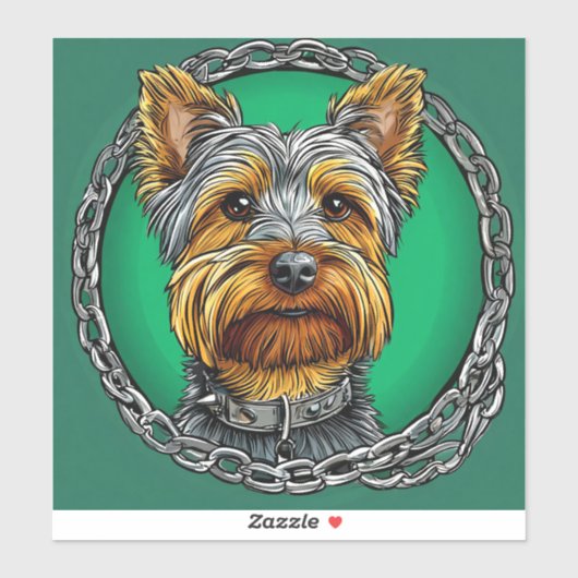 Sticker Chien cool Purebred (Feuille)
