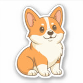 Sticker Chien Corgi Mignon (Devant)