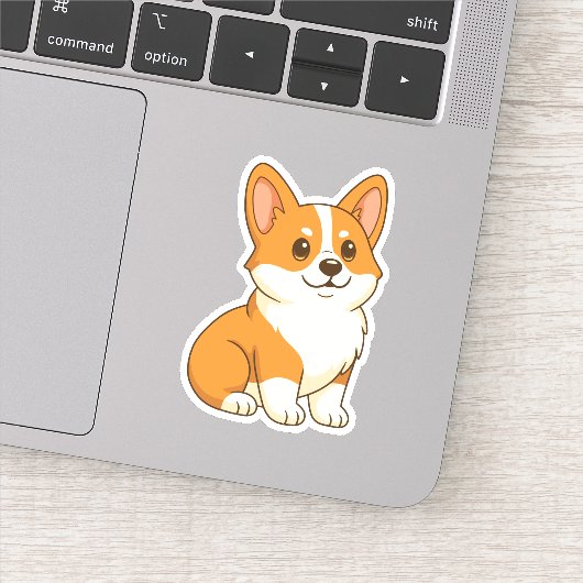 Sticker Chien Corgi Mignon (Détail)