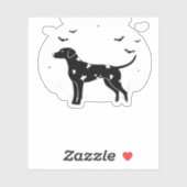 Sticker Chien dalmate - Halloween Lune Silhouette Classic (Feuille)