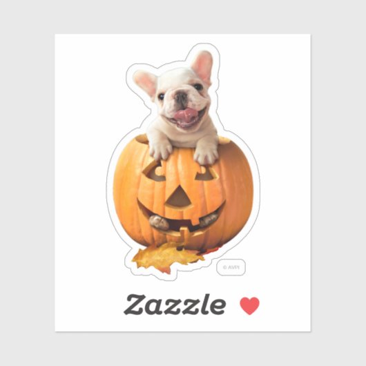 Sticker Chien dans Jack-o-Lantern (Feuille)