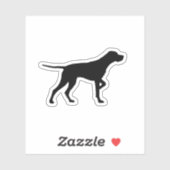 Sticker Chien d'arrêt Pointer (Feuille)