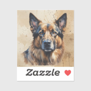 Sticker Chien de berger allemand animal de compagnie