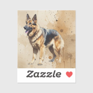 Sticker Chien de berger allemand animal de compagnie