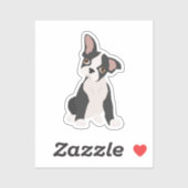 Sticker Chien de Boston Terrier (Feuille)