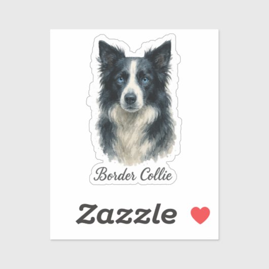 Sticker Chien de Collie (Feuille)