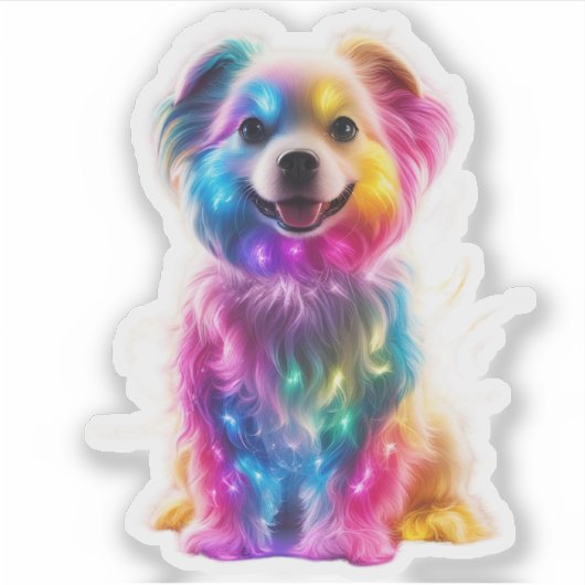 Sticker Chien de couleur mignon (Devant)