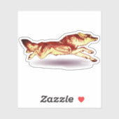Sticker Chien de course de renard rouge (Feuille)