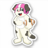 Sticker Chien de football Sports (Devant)