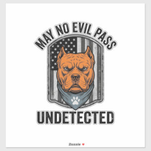 Sticker Chien de garde Puisse aucun mal passer Conception