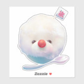 Sticker Chien de glace rasé mignon (Feuille)