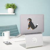 Sticker Chien de montagne bernois (Ordinateur portable sur le bureau)