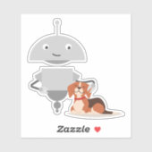 Sticker Chien de mouture (Feuille)