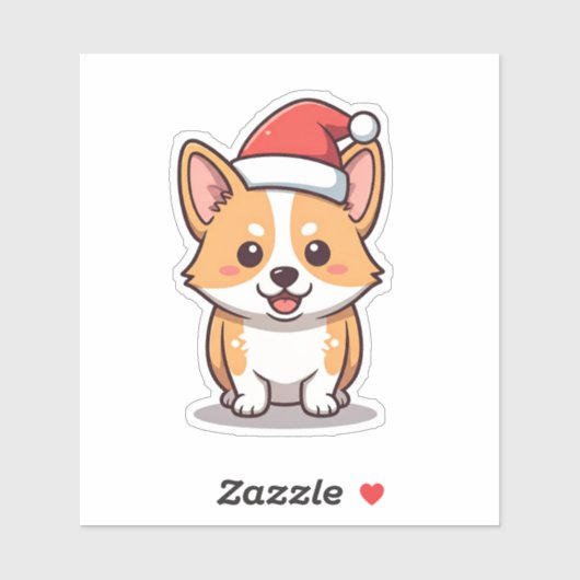 Sticker Chien de Noël (Feuille)