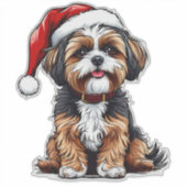Sticker Chien de Noël Adorable (Devant)