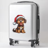 Sticker Chien de Noël Adorable (Sur valise)