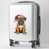 Sticker Chien de Noël adorable (Sur valise)