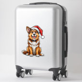 Sticker Chien de Noël Adorable (Sur valise)