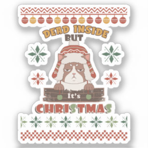 Sticker Chien de Noël sarcastique - Doux moche inspiré