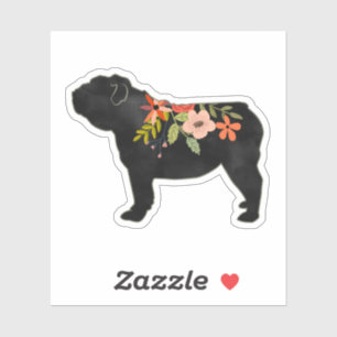 Sticker Chien de race anglaise Chien de race Boho Floral S