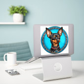 Sticker Chien de race Cool (Ordinateur portable sur le bureau)