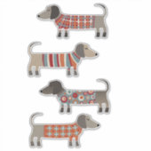 Sticker Chien de saucisse Dachshund (Devant)
