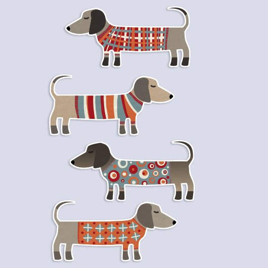 Sticker Chien de saucisse Dachshund