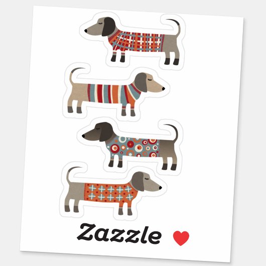 Sticker Chien de saucisse Dachshund