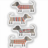 Sticker Chien de saucisse Dachshund (Devant)